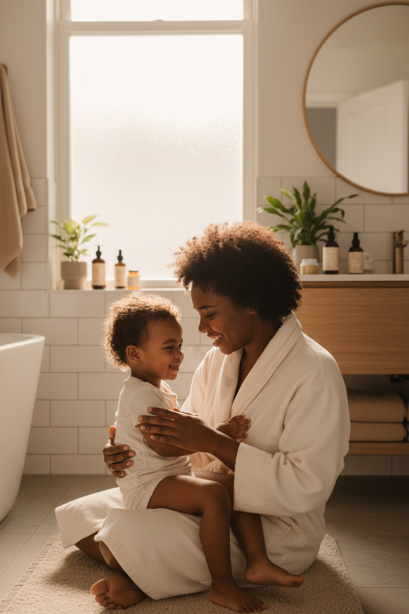 Soins après le bain pour bébé et enfant